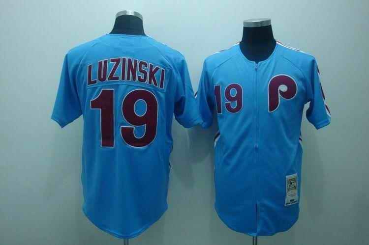 Luzinski Philadelphia Phillies blue jersey
