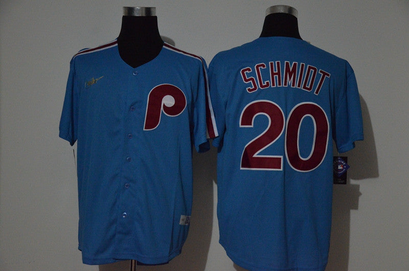 Mike Schmidt Philadelphia Phillies blue Cooperstown jersey