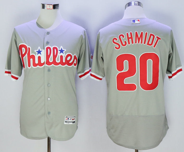 Mike Schmidt Philadelphia Phillies grey jersey