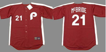 Bake Mcbride Philadelphia Phillies red Throwback jersey