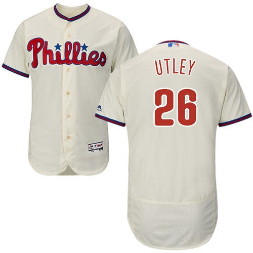 Chase Utley Philadelphia Phillies cream jersey