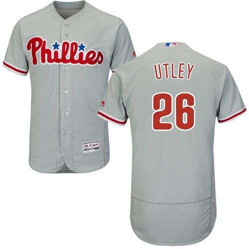 Chase Utley Philadelphia Phillies gray jersey