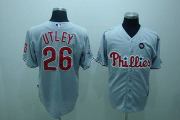 Chase Utley Philadelphia Phillies grey jersey