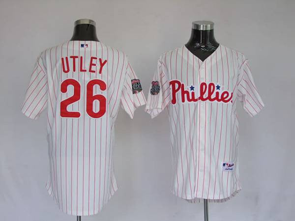 Chase Utley Philadelphia Phillies white jersey
