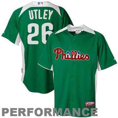 Utley Philadelphia Phillies green jersey