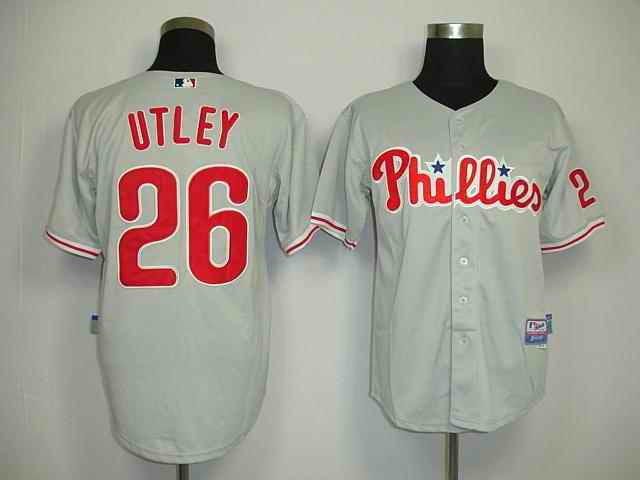 Utley Philadelphia Phillies grey jersey
