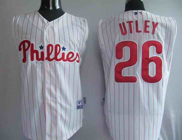 Utley Philadelphia Phillies white jersey