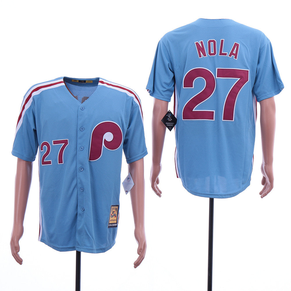 Aaron Nola Philadelphia Phillies blue Cooperstown jersey