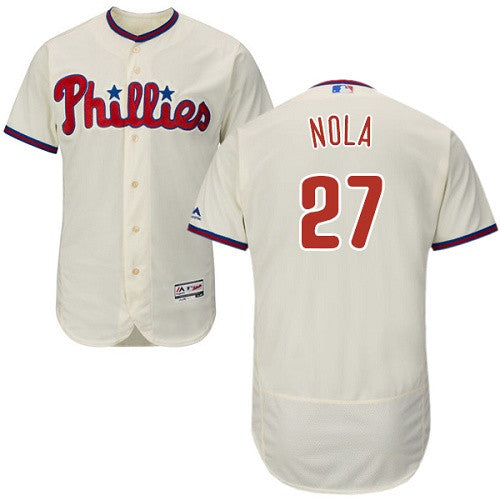 Aaron Nola Philadelphia Phillies cream jersey
