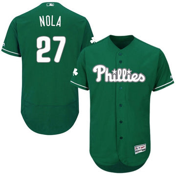 Aaron Nola Philadelphia Phillies green jersey
