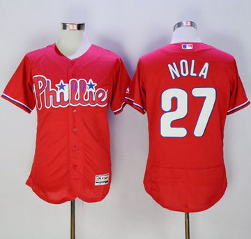 Aaron Nola Philadelphia Phillies red Authentic jersey