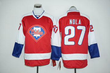 Aaron Nola Philadelphia Phillies red jersey
