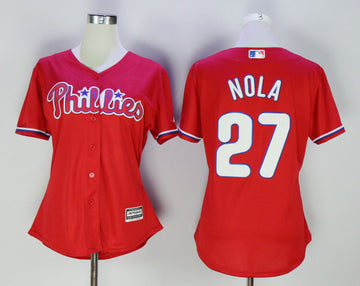 Aaron Nola Philadelphia Phillies red jersey