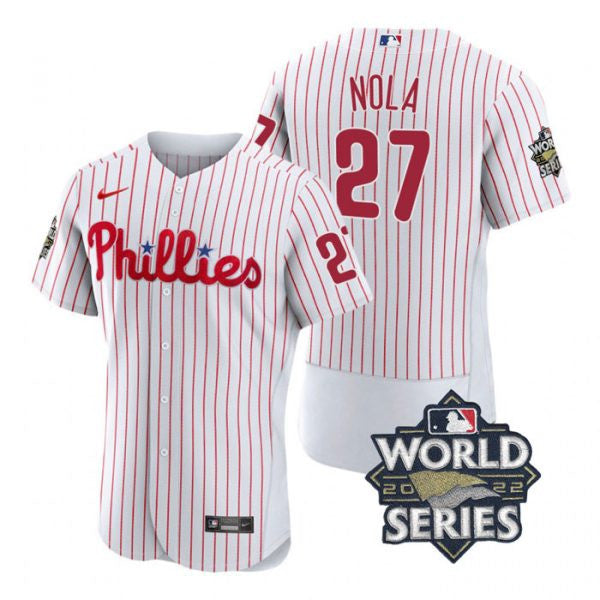 Aaron Nola Philadelphia Phillies white jersey