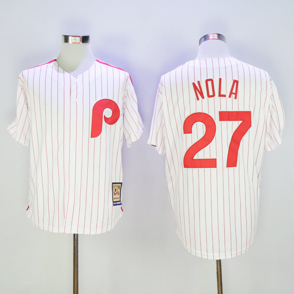 Aaron Nola Philadelphia Phillies white Cooperstown jersey