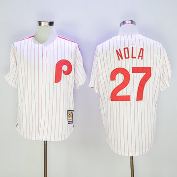 Aaron Nola Philadelphia Phillies white Cooperstown jersey