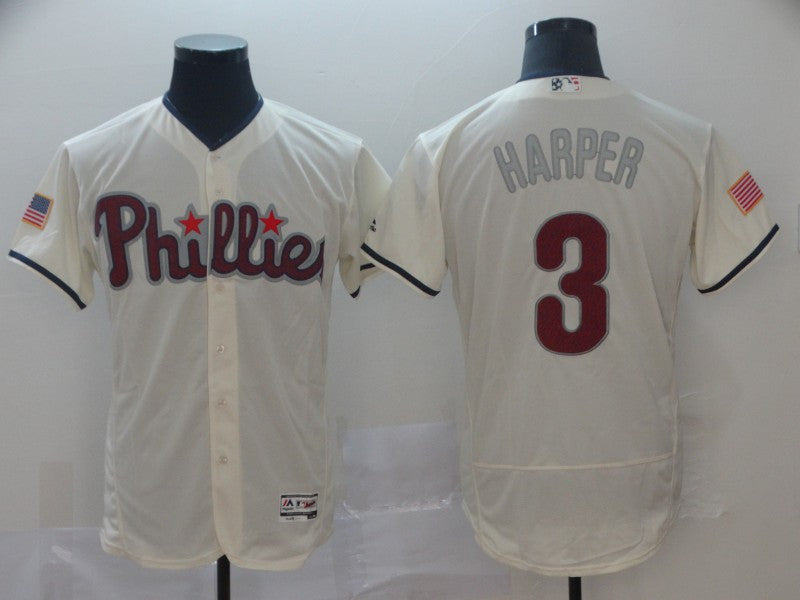 Bryce Harper Philadelphia Phillies cream jersey