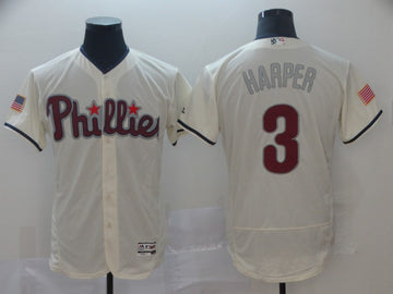 Bryce Harper Philadelphia Phillies cream jersey