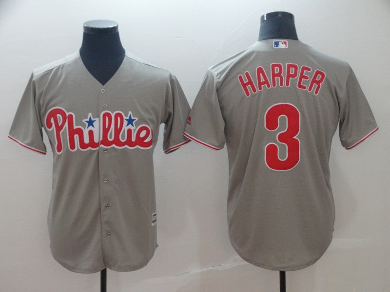 Bryce Harper Philadelphia Phillies gray jersey
