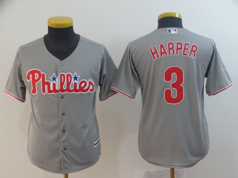 Bryce Harper Philadelphia Phillies gray jersey