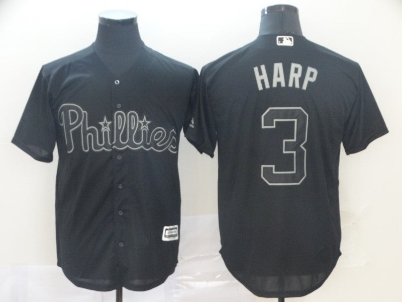 Bryce Harper Harp Philadelphia Phillies black jersey