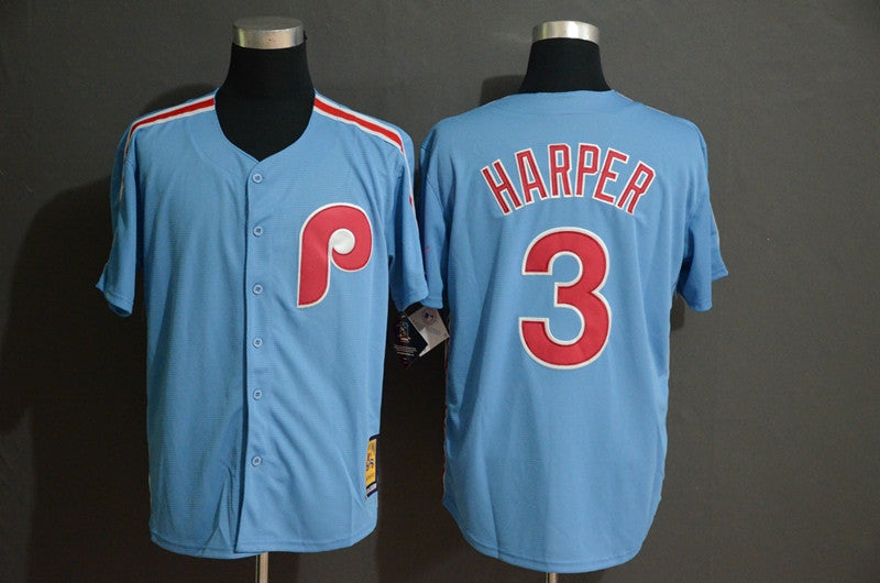 Bryce Harper Philadelphia Phillies blue Cooperstown jersey