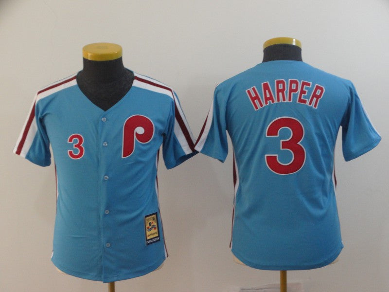 Bryce Harper Philadelphia Phillies blue Cooperstown jersey