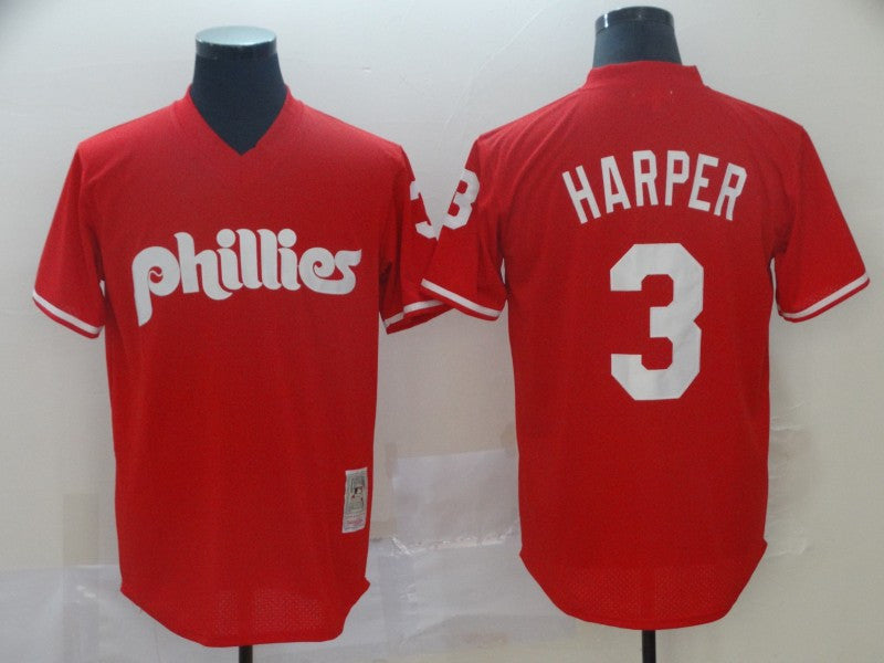 Bryce Harper Philadelphia Phillies red Throwback jersey
