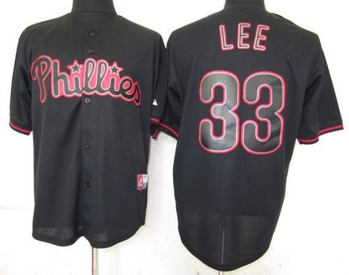 Cliff Lee Philadelphia Phillies black Fashion jersey