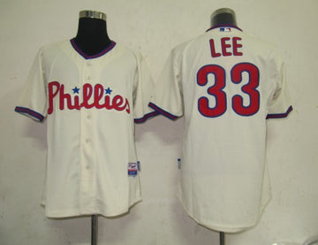 Cliff Lee Philadelphia Phillies cream jersey