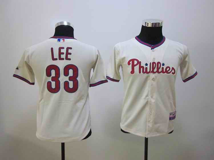 Lee Philadelphia Phillies cream jersey