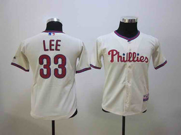 Lee Philadelphia Phillies cream jersey