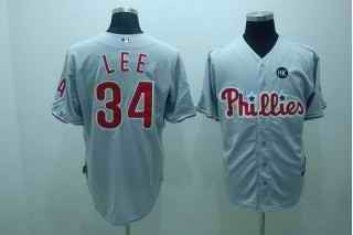 Cliff Lee Philadelphia Phillies grey jersey