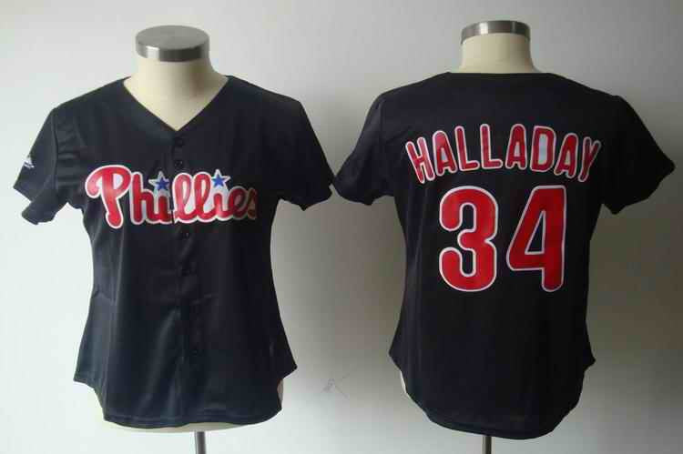 Halladay Philadelphia Phillies black jersey