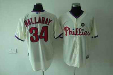 Halladay Philadelphia Phillies cream jersey