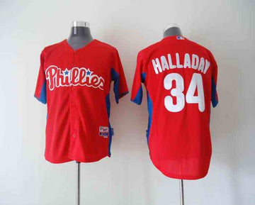 Halladay Philadelphia Phillies red jersey
