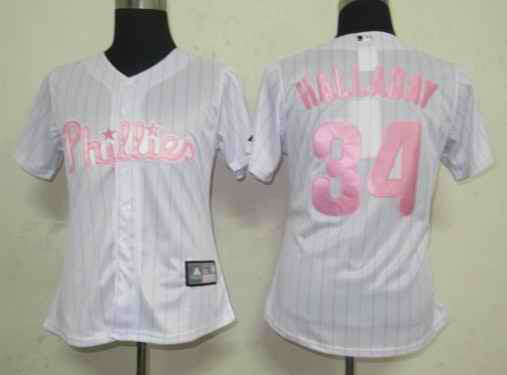 Halladay White Philadelphia Phillies pink jersey
