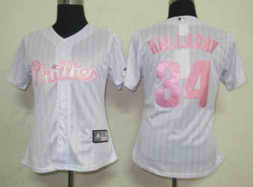 Halladay White Philadelphia Phillies pink jersey