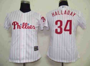 Halladay White Philadelphia Phillies red jersey
