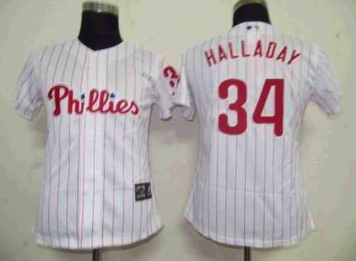Halladay White Philadelphia Phillies red jersey