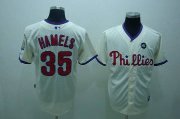 Colbert Hamels Philadelphia Phillies cream jersey