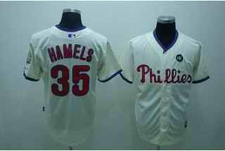 Cole Hamels Philadelphia Phillies cream jersey