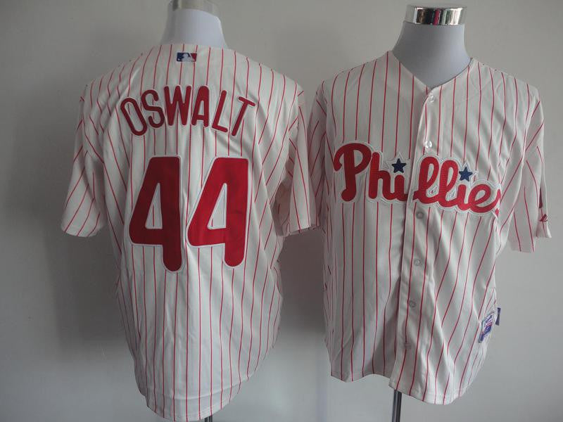 Oswalt White Philadelphia Phillies red jersey