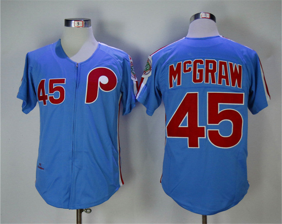 Tug McGraw Philadelphia Phillies blue Throwback jersey