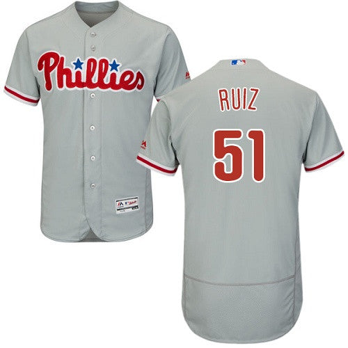 Carlos Ruiz Philadelphia Phillies gray jersey