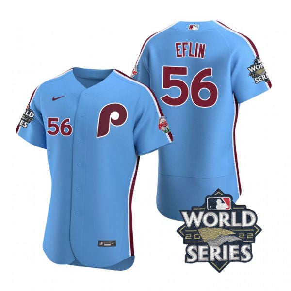 Zach Eflin Philadelphia Phillies blue jersey