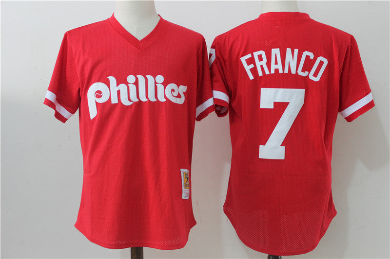 Maikel Franco Philadelphia Phillies red Cooperstown jersey