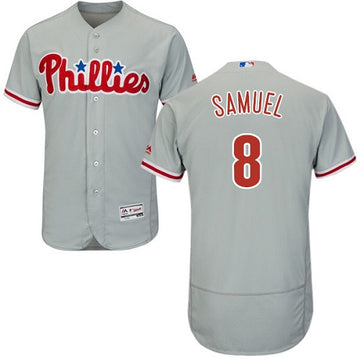 Juan Samuel Philadelphia Phillies gray jersey