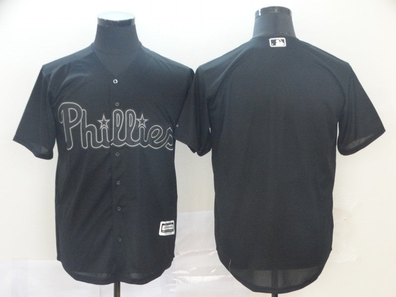 Custom Philadelphia Phillies black Authentic jersey