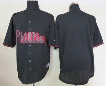 Custom Philadelphia Phillies black Fashion jersey